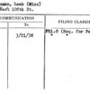 Weissman, Leah (Miss)