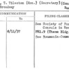 Wells, T. Tileston (Hon.) (Secretary) (Consul General Rumania)