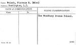 Welsch, Florence E. (Miss)