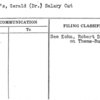 Wendt's, Gerald (Dr.) Salary Cut