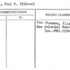 Wendt, Paul R. (Editor)