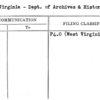 West Virginia - Dept. of Archives & History