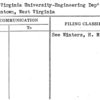 West Virginia University-Engineering Dep't