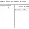 Westchester School of Current Affairs
