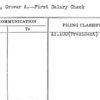 Whalen, Grover A.--First Salary Check