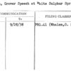 Whalen, Grover Speech at White Sulphur Springs