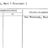 Wheelock, Ward (President)