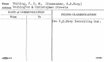 Whiting, F.E.M. (Commander, U.S. Navy)