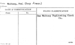 Whitney, Paul (Secy -Treas.)