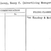 Whittlesey, Henry C. (Advertising Manager)