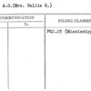 Wilde, A.G. (Mrs. Sallie G.)