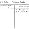 Wilford, A.H., Toronto, Canada