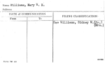 Williams, Mary W.H.