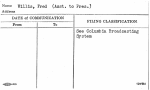 Willis, Fred (Asst. to Pres.)