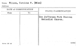 Wilson, Caroline P. (Miss)