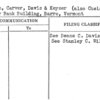 Wilson, Carver, Davis & Keyser (also Chelsea Vt.)