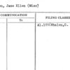 Wilson, Jane Ellen (Miss)