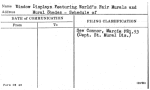Window Displays Featuring World's Fair Murals and Mural Shades - Schedule of