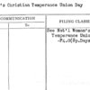 Woman's Christian Temperance Union Day