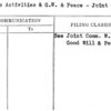 Women's Activities & G.W. & Peace - Joint Comm.