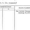 Wood, C.C. (Lt. Commander)