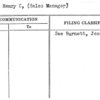Wood, Henry C, (Sales Manager)