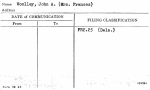 Woolley, John A. (Mrs. Frances)
