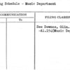 Working Schedule - Music Department