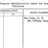 Works Progress Administration Labor for Army Camp Utilities