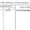 World's Fair Anthology of Verse-Inquiries