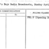 World's Fair Radio Broadcasts, Sunday April 30, 1939