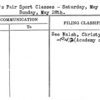 World's Fair Sport Classes - Saturday, May 27th and Sunday, May 28th.