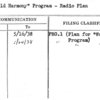 World Harmony Program - Radio Plan