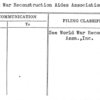 World War Reconstruction Aides Association Day