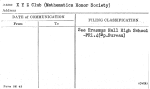 X Y Z Club (Mathematics Honor Society)