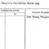 Young People's Christian Union Day