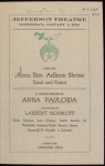 Anna Pavlova programs, 1922.