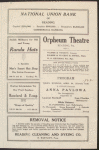 Anna Pavlova programs, 1922.