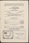Anna Pavlova programs, 1922.