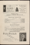 Anna Pavlova programs, 1922.