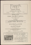 Anna Pavlova programs, 1922.