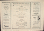 Anna Pavlova programs, 1923.