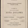 Anna Pavlova programs, 1923.