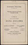 Anna Pavlova programs, 1923.