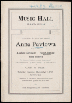 Anna Pavlova programs, 1923.