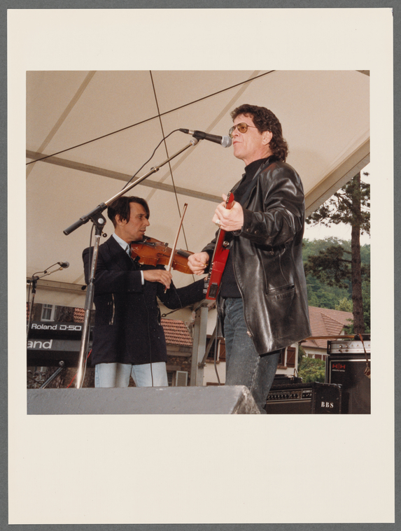 John Cale & Lou Reed performing in 1990